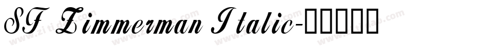 SF Zimmerman Italic字体转换